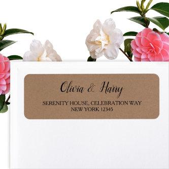 Rustic Kraft | Elegant Return Address Labels