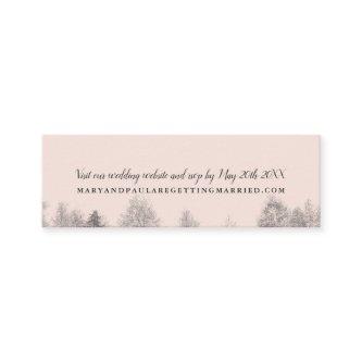 Rustic kraft Fall blush pine trees wedding detail Mini