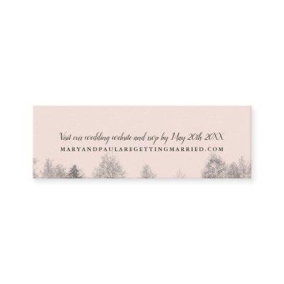 Rustic kraft Fall blush pine trees wedding detail Mini