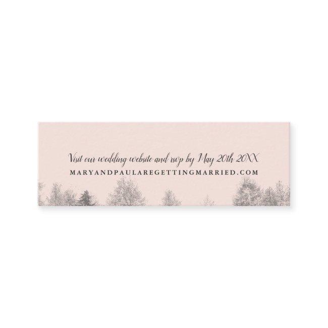 Rustic kraft Fall blush pine trees wedding detail Mini