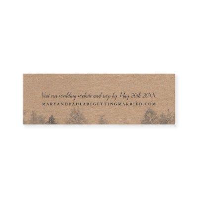 Rustic kraft Fall winter pine trees wedding detail Mini