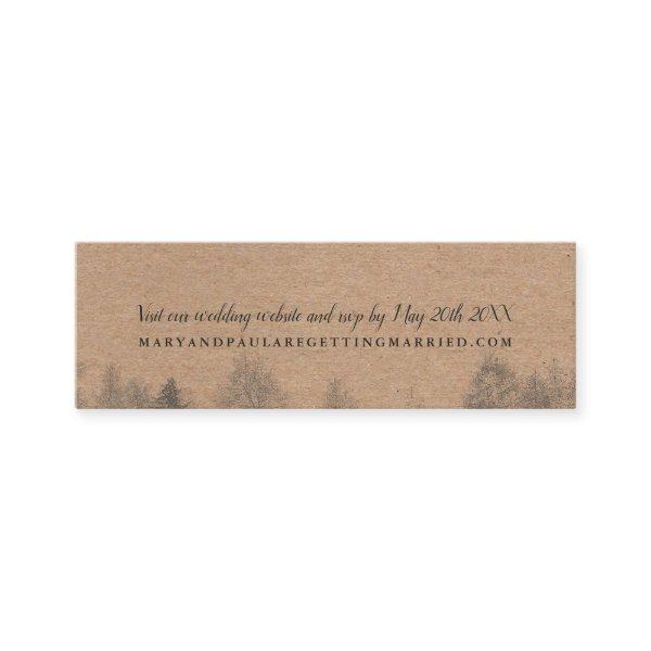 Rustic kraft Fall winter pine trees wedding detail Mini