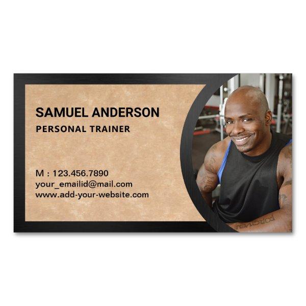 Rustic Kraft Fitness Personal Trainer Photo  Magnet