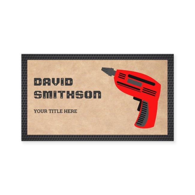 Rustic Kraft Hardware Power Tool Red Drill Machine