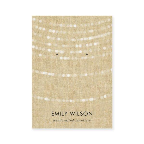 RUSTIC KRAFT LIGHT STRINGS STUD EARRING DISPLAY