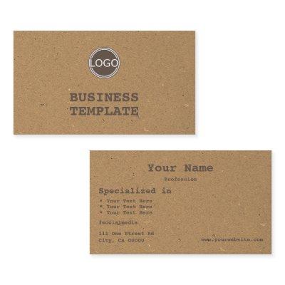 Rustic Kraft Paper Vintage Brown Classic with Logo