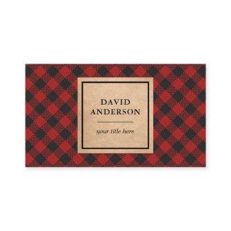 Rustic Kraft Red Buffalo Plaid Lumberjack