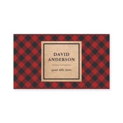 Rustic Kraft Red Buffalo Plaid Lumberjack