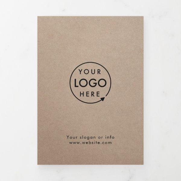 Rustic Kraft Simple Logo Tri-fold Brochure