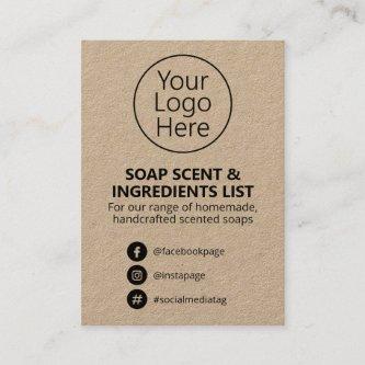 Rustic Kraft Soap Scent Ingredients List Logo