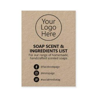 Rustic Kraft Soap Scent Ingredients List Logo