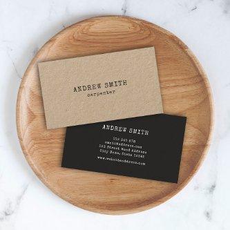 Rustic Kraft Trendy Typewriter Dark Gray