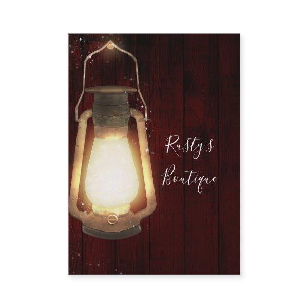 Rustic Lantern Light Cherry Wood Farmhouse Barn