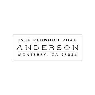 Rustic Lettering Minimalist Return Address Rubber Stamp