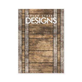 Rustic Metal Wooden Earring Display Card