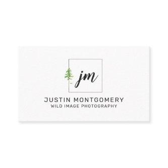Rustic Minimalist Watercolor Pines Business
