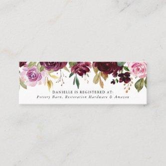 Rustic Moody Floral | Bridal Registry Cards