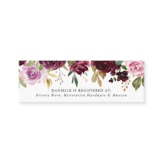 Rustic Moody Floral | Bridal Registry Cards