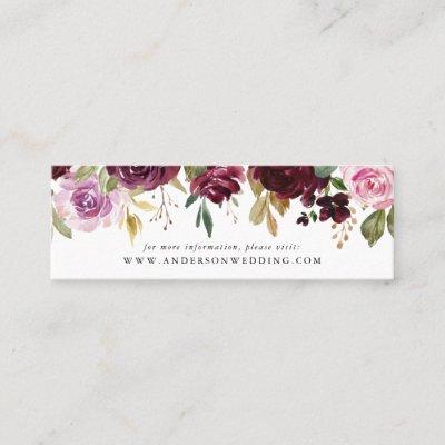 Rustic Moody Floral | Wedding Website Cards