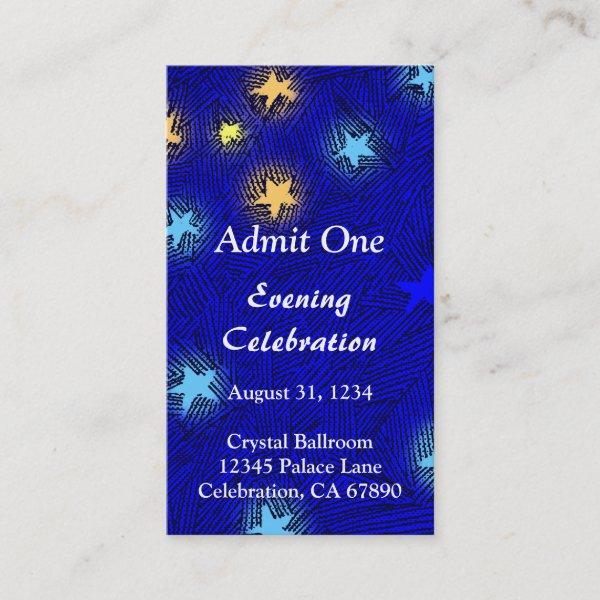 Rustic Moon and Stars Event Ticket