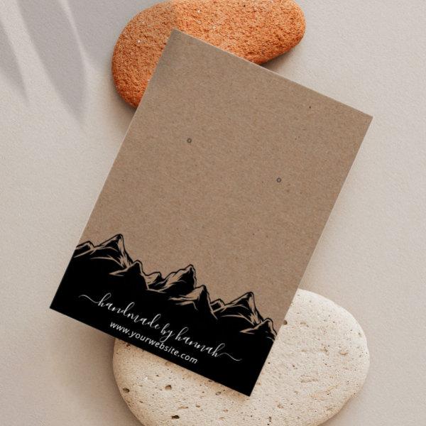 Rustic Mountains Skyline Handmade Earring Display