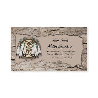 Rustic Native American Dreamcatcher Wood Cutout