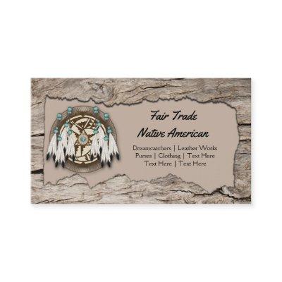 Rustic Native American Dreamcatcher Wood Cutout