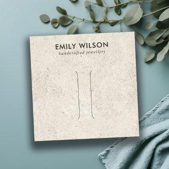 RUSTIC OFF WHITE STUCCO HAIR CLIP DISPLAY CARD