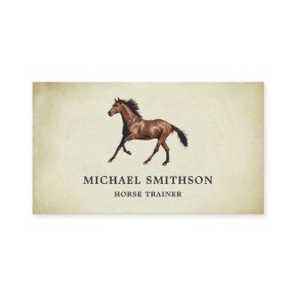 Rustic Parchment Brown Horse Riding Instructor