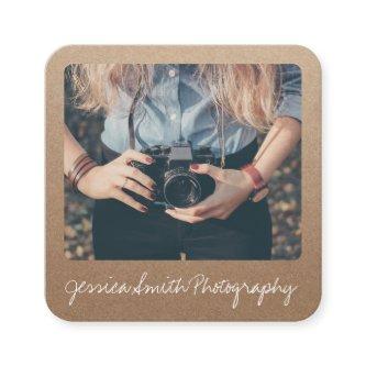 Rustic photographer photo kraft paper texture square