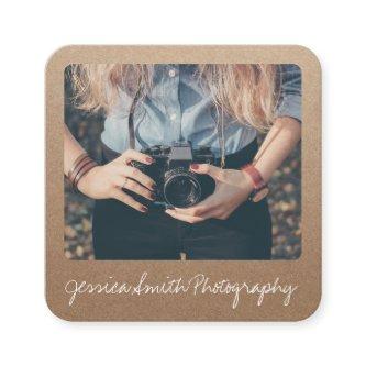 Rustic photographer photo kraft paper texture square