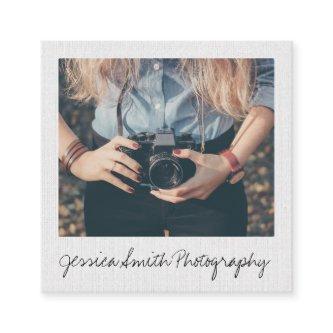 Rustic photographer photo white paper texture square