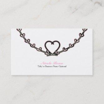 Rustic Pink Heart Vine Country Chic Personalized