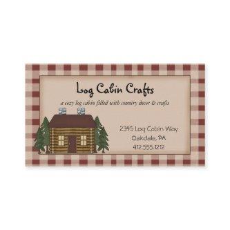 Rustic Primitive Country Homespun Log Cabin