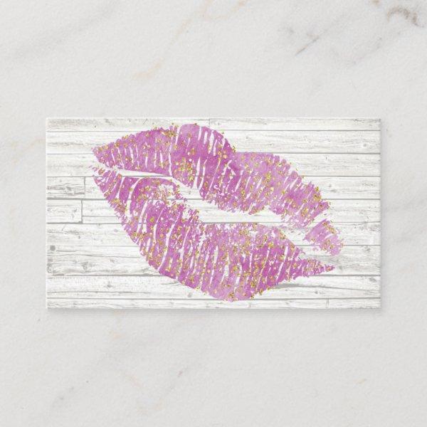 Rustic Purple Lips  Template