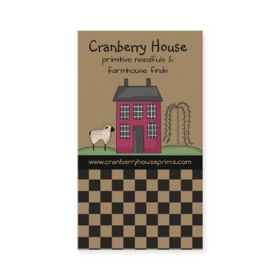 Rustic Red Primitive Saltbox House Country Busines