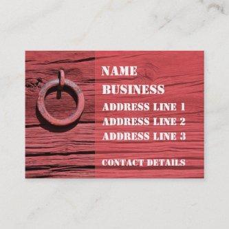 Rustic Rural Red Wooden Barn Wall Bookmark ATC