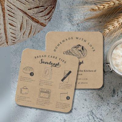 Rustic  Sketch Homemade Sourdough Bread Care Tips Square