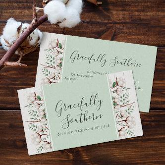 Rustic Southern Cotton Flowers on White Barn Wood