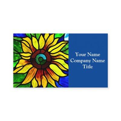 Rustic Stained Glass Look Country Sunflower