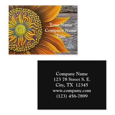 Rustic Sunny Sunflower on Barn Board