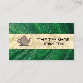 Rustic Teapot | Green Leave