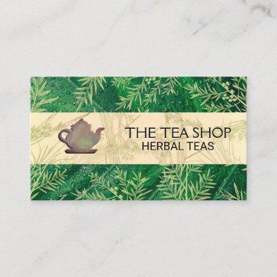 Rustic Teapot | Leaf | Juniper Herbal Branches