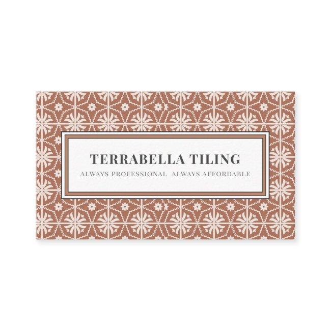 Rustic Terracotta Geometric Tile Pattern Tiling B