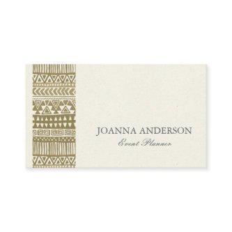 RUSTIC TRIBAL GOLD BOHEMIAN PATTERN PERSONALIZED