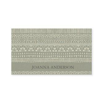 RUSTIC TRIBAL GREY BOHEMIAN PATTERN PERSONALIZED