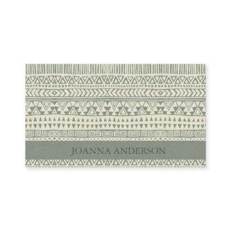 RUSTIC TRIBAL GREY BOHEMIAN PATTERN PERSONALIZED