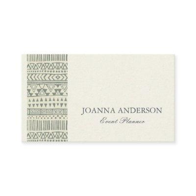 RUSTIC TRIBAL GREY BOHEMIAN PATTERN PERSONALIZED