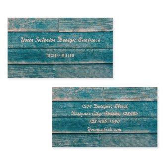 Rustic Vintage Country Teal Wood Grain Texture