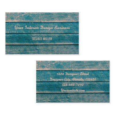 Rustic Vintage Country Teal Wood Grain Texture